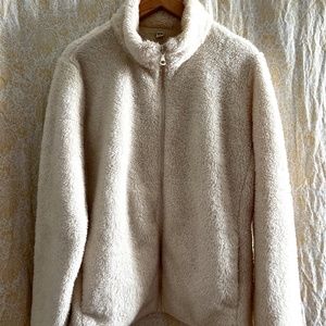 UNIQLO off-white zip-up jacket